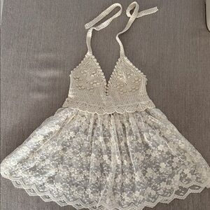 Zara Cream Lace Tank Top